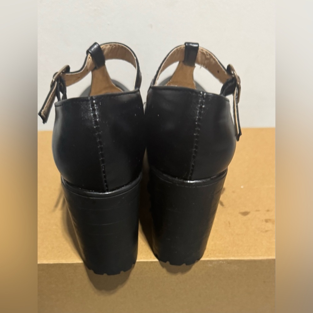Unlisted Black Platform T-Strap Heels - Picture 5 of 7